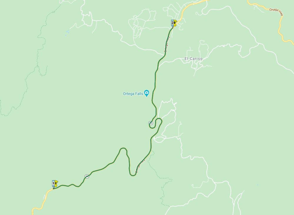 Project limit map. Pin 1 is the Orange/Riverside candy line, Pin 2 is Monte Vista.